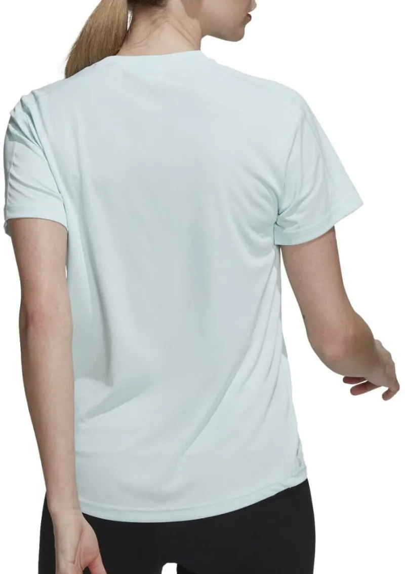 adidas Run It Short Sleeve Womens Running Top - Blue - Image 2