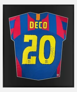 Framed Deco Signed Shirt, Rare Barcelona autograph [Lite]