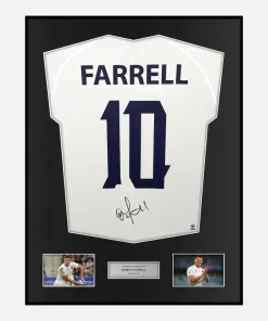 Framed Owen Farrell Signed England Rugby Shirt 2023 World Cup [Classic]