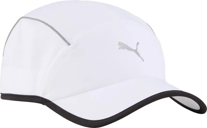 Puma Runner Short Visor 5 Panel Running Cap - White