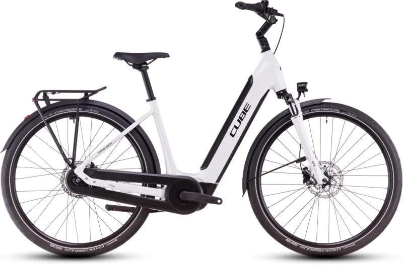 Cube Supreme Hybrid Comfort One 500 Electric Hybrid Bike 2025 - Metallic White