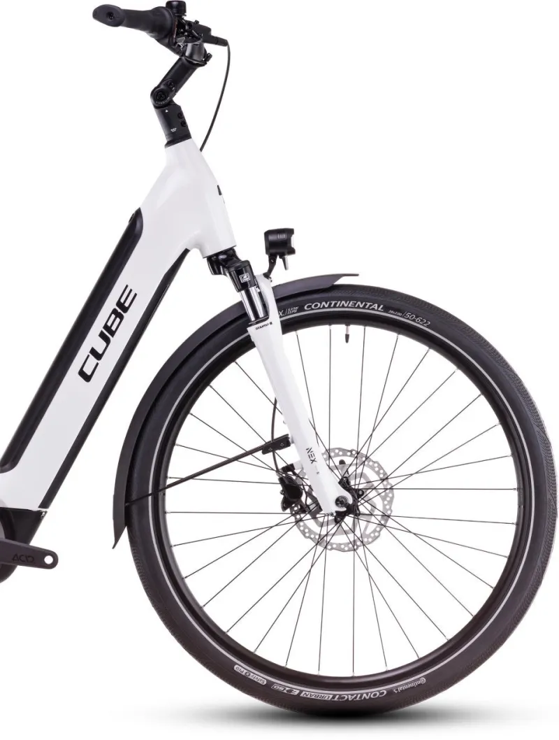 Cube Supreme Hybrid Comfort One 500 Electric Hybrid Bike 2025 - Metallic White - Image 3