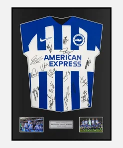 Framed Squad Signed Brighton & Hove Albion Shirt 2023-24 Home [Classic]