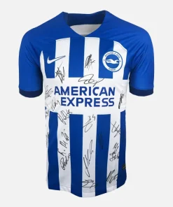 Squad Signed Brighton & Hove Albion Shirt 2023-24 Home [20 Autographs]