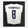 Framed Billy Vunipola Signed England Shirt, White, Number 8 [Lite]
