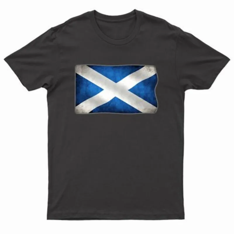 Urban Road Adults Scotland Printed Scottish Flag T-Shirt