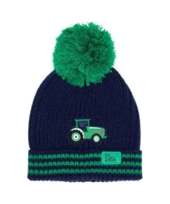 Lighthouse Boys Bobbie Hat Green Tractor & Stripes