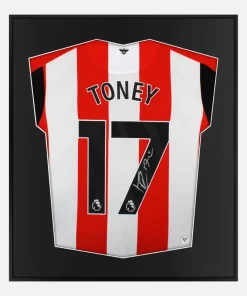 Framed Ivan Toney Signed Shirt, Number 17, Brentford [Lite]