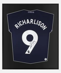 Framed Richarlison Signed Tottenham Hotspur Shirt, Away [Lite]