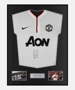 Framed Robin Van Persie Signed Manchester United Shirt Away 2012-13 [Classic]