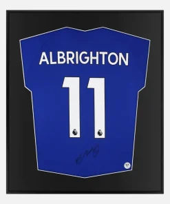 Framed Albrighton Signed Shirt, Home Leicester City [Lite]