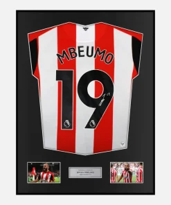 Framed Bryan Mbeumo Signed Brentford Shirt 2023-25 Home [Classic]