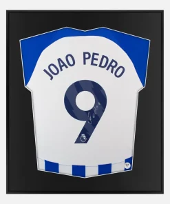 Framed Joao Pedro Signed Brighton Shirt Home [Lite]