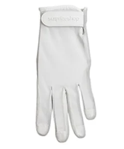 SURPRIZESHOP GOLF TAN/CABRETTA LEFT HAND GLOVE WHITE M
