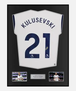 Framed Dejan Kulusevski Signed Tottenham Hotspur Shirt 2024-25 Home [Classic]