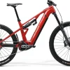 Merida eOne-Eighty 700 Electric Full Suspension Mountain Bike 2025 - Glossy Heritage Red
