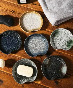 Artisan Glazed Ceramic Soap Dish