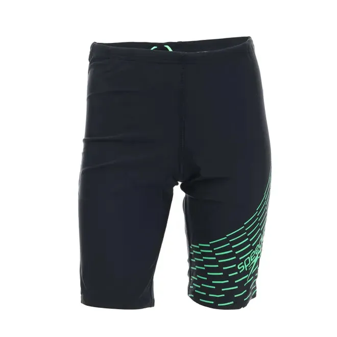 SPEEDO BOYS MEDLEY LOGO SWIMMING JAMMER NAVY/GREEN