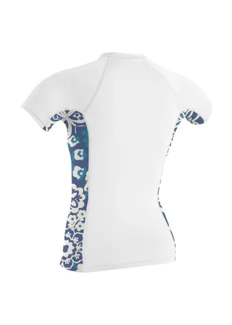 ONEILL WOMENS SIDE PRINT RASH GUARD-WHITE/CHRISTINA FLORAL - Image 2
