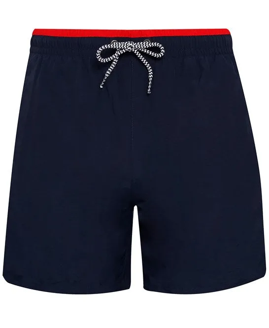 ASQUITH + FOX MENS SWIM SHORTS - NAVY/RED