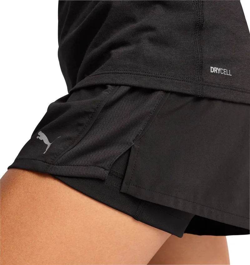 Puma Velocity 2 In 1 Womens Running Shorts - Black - Image 3
