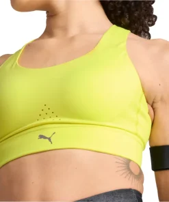 Puma PWRbreathe Womens Running Sports Bra - Yellow
