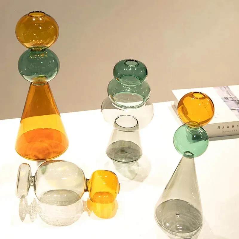 Luminara Stacked Glass Vase Collection - Image 3