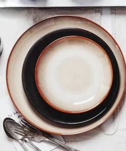 Vibrant Glaze Ceramic Shallow Plate