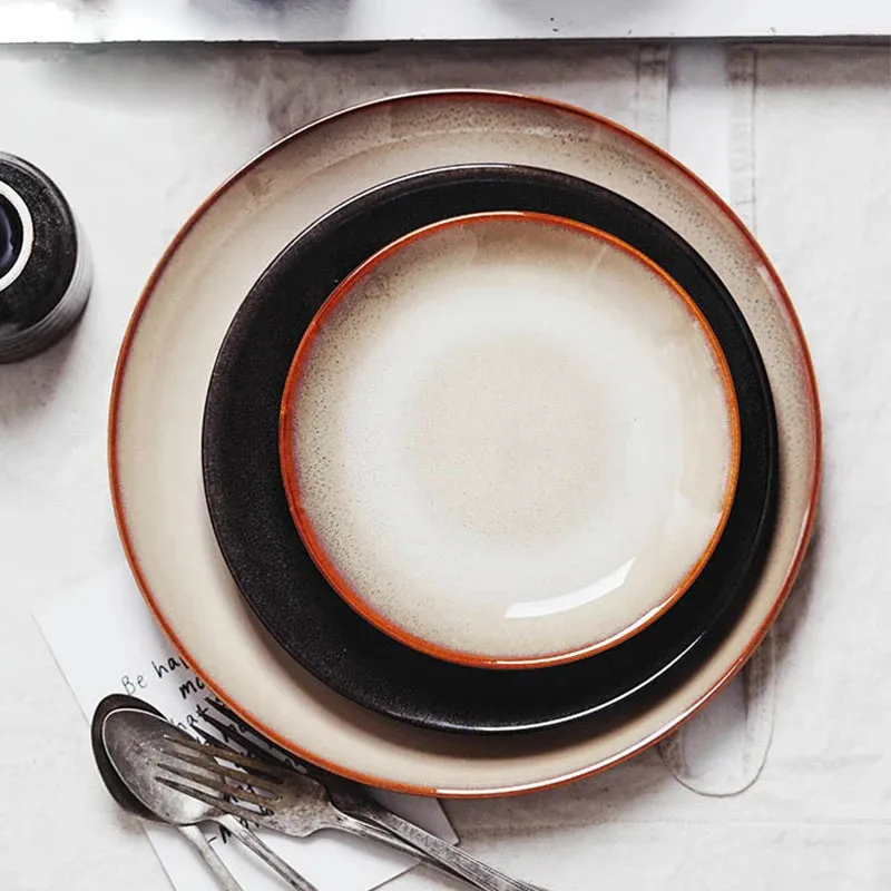 Vibrant Glaze Ceramic Shallow Plate