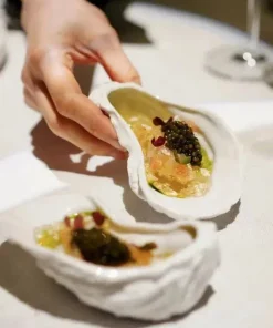 Ceramic Oyster Dessert Plate