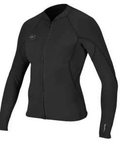 ONEILL WOMENS REACTOR 1.5MM ZIP WETSUIT JACKET-BLACK