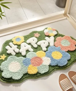 Whimsy Garden Plush Bath Mat