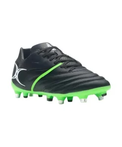 Gilbert Adults Rugby Boot Sidestep X20 Power 6S Black/Fluorescent Green
