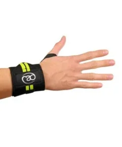 FIT MAD LIFTING WRIST SUPPORT WRAPS BLACK/YELLOW