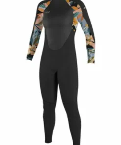 ONEILL WOMENS EPIC 3/2 FULL WETSUIT-BLACK/DEMIFLORAL