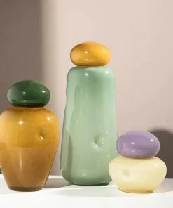 Pebble Glow Glass Vase