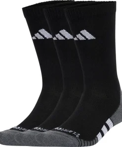 adidas Performance ClimaCool (3 Pack) Cushioned Crew Socks - Black