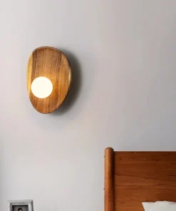 Rustic Glow Wooden Wall Sconce