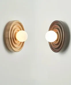 Ripple Walnut Wall Lamp