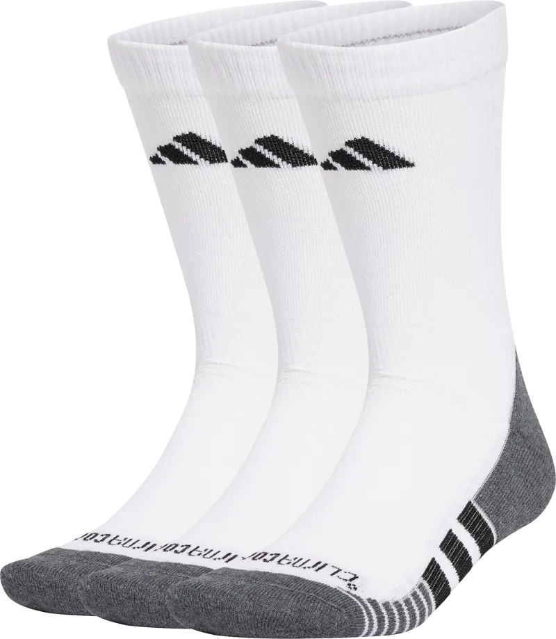 adidas Performance ClimaCool (3 Pack) Cushioned Crew Socks - White