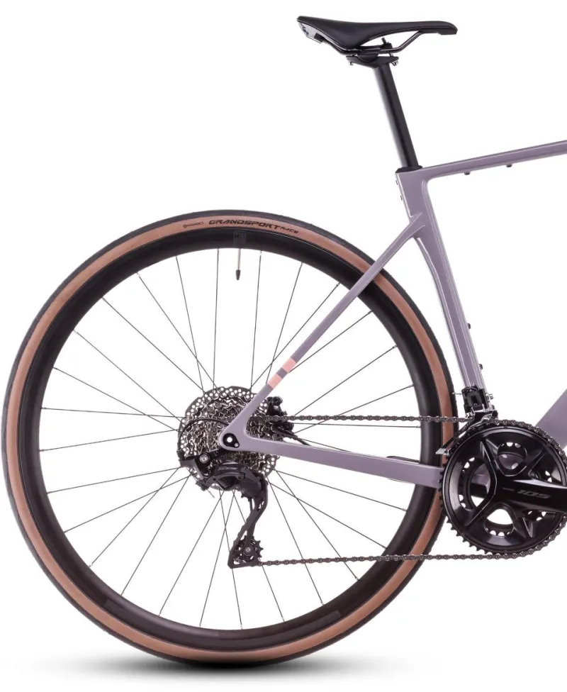 Cube Attain C:62 Race Carbon Road Bike 2025 - Plum Grey - Image 2