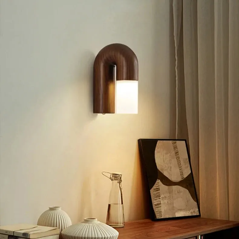 Vintage Ash Wood Wall Lamp - Image 2