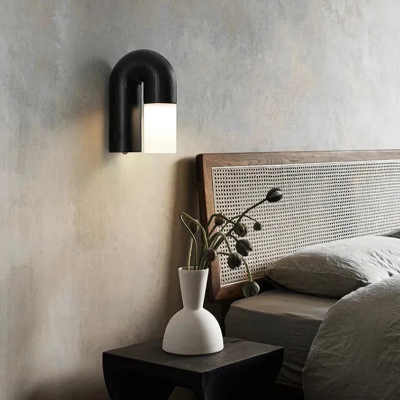 Vintage Ash Wood Wall Lamp - Image 3