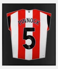 Framed Ethan Pinnock Signed Shirt, Brentford FC Home [Lite]