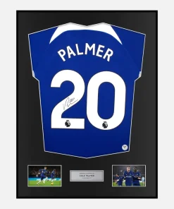 Framed Cole Palmer Signed Chelsea Shirt 2023-24 Home [Classic]