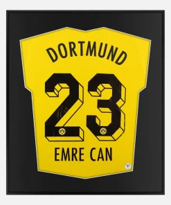 Framed Emre Can Signed Shirt, Borussia Dortmund Home [Lite]