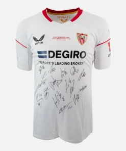Squad Signed Sevilla Shirt 2023 Europa League Winners [14 Autographs]