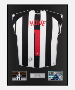 Framed Eddie Howe Signed Newcastle United Shirt 2023-24 Home [Classic]