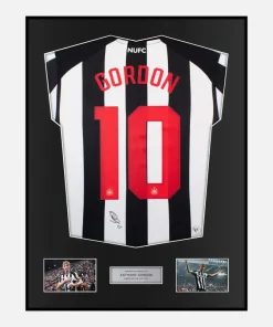 Framed Anthony Gordon Signed Newcastle United Shirt 2023-24 Home [Classic]