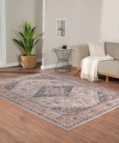 Jasmine Vintage Medallion Woven Area Rug